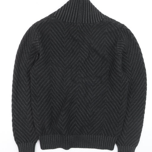 Goodfellow & Co Men’s Grey Herringbone Knit Button Cardigan M