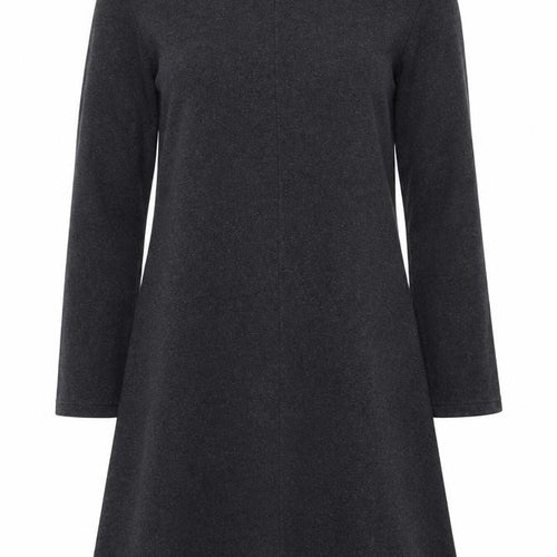 UNIQLO Women Black M Long Sleeve Jersey Shift Dress