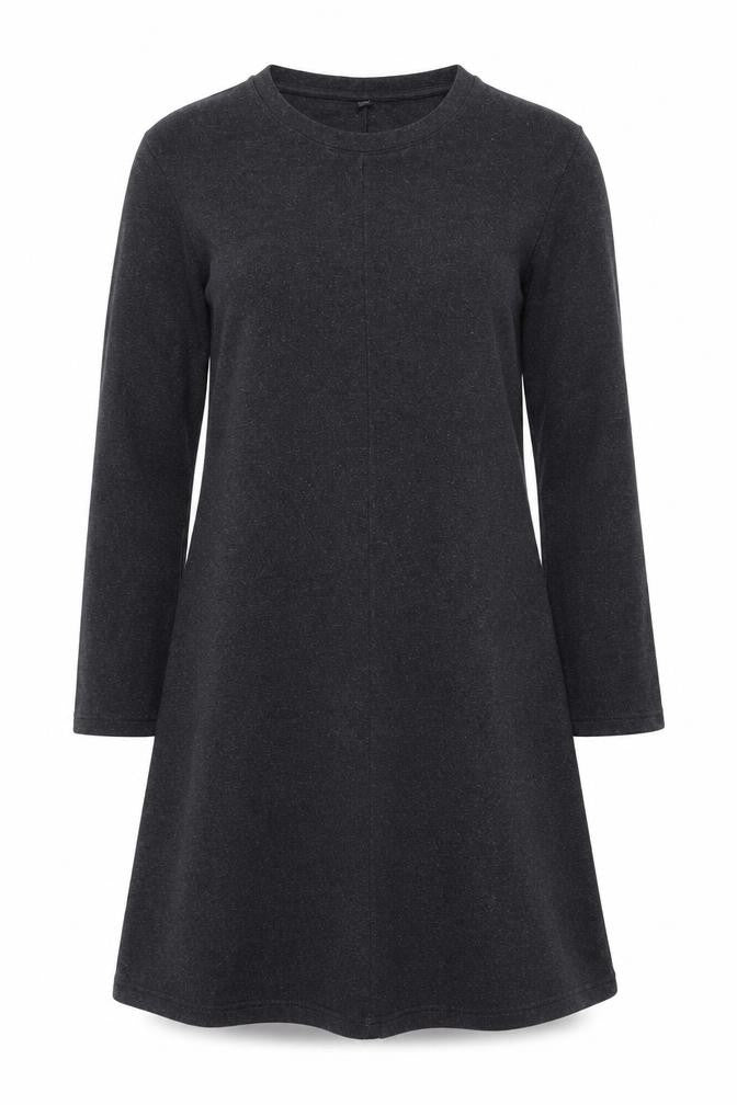 UNIQLO Women Black M Long Sleeve Jersey Shift Dress