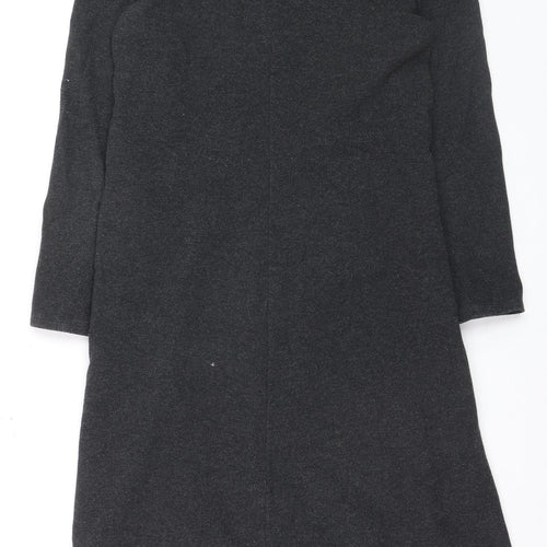 UNIQLO Women Black M Long Sleeve Jersey Shift Dress