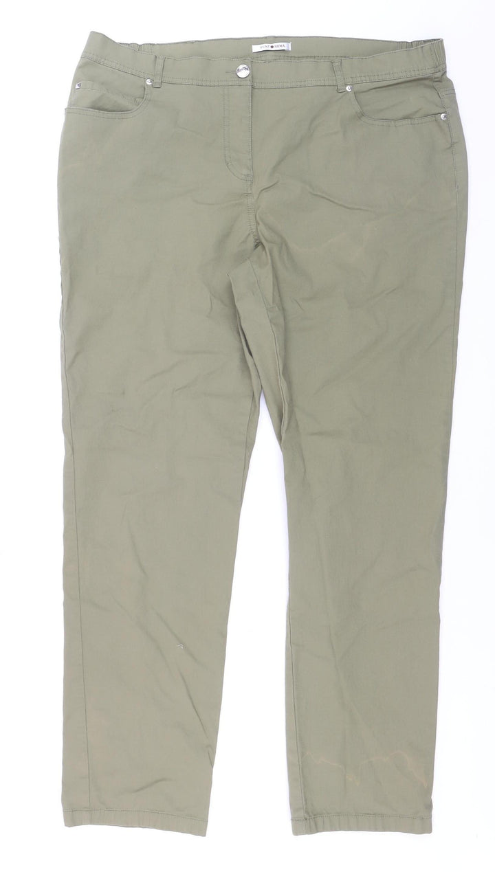 Punt Roma Women’s Green Straight Jeans Size 20 Regular Fit