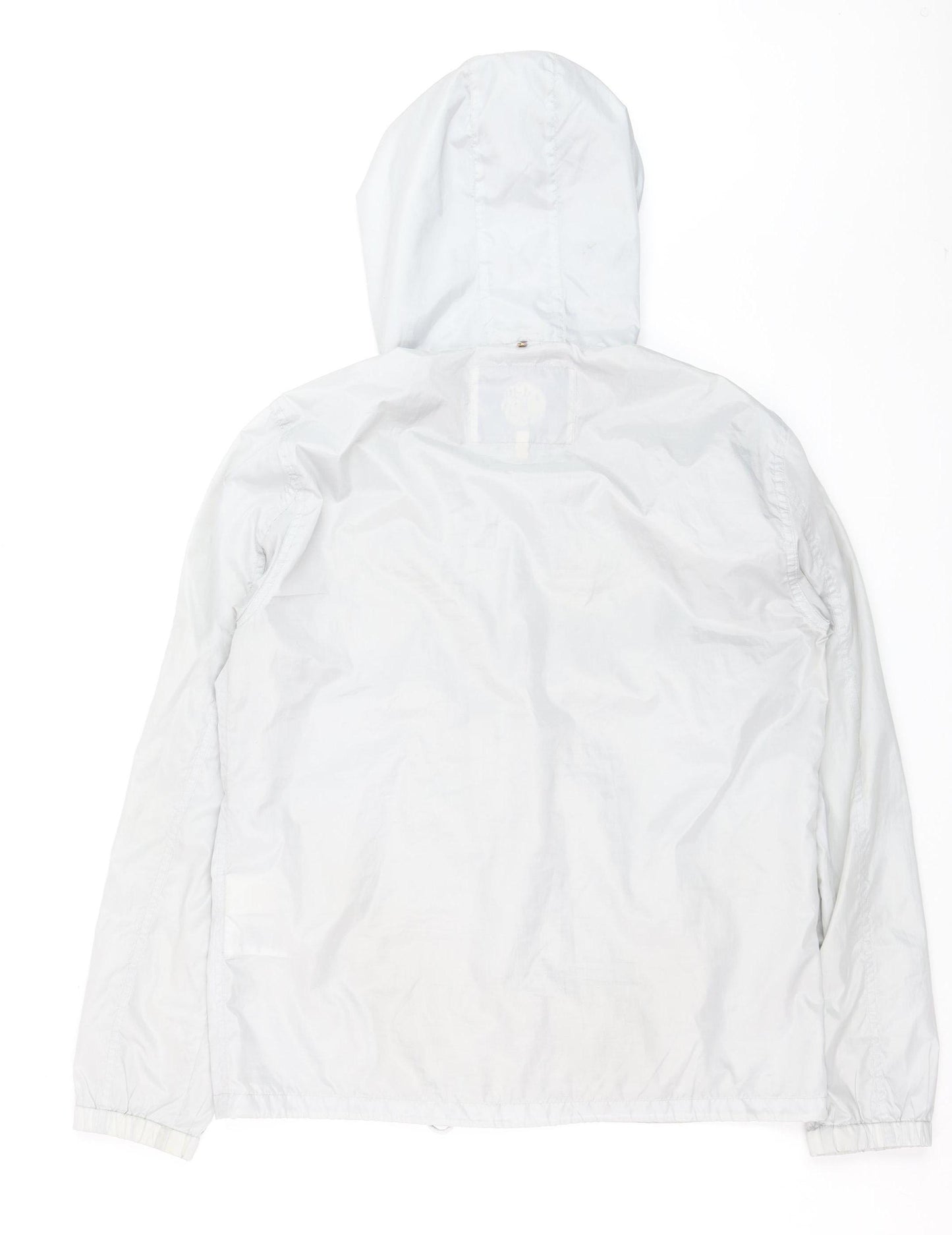 Pretty Green Women's White Hooded Windbreaker Jacket Size M