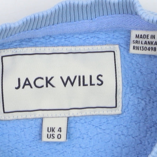 Jack Wills Boys Blue Cotton Pullover Jumper Size 4 Crew Neck Casual