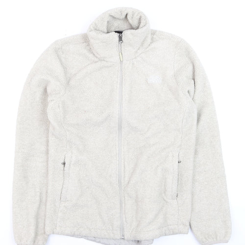 The North Face Womens Beige Full Zip Fleece Hoodie Medium