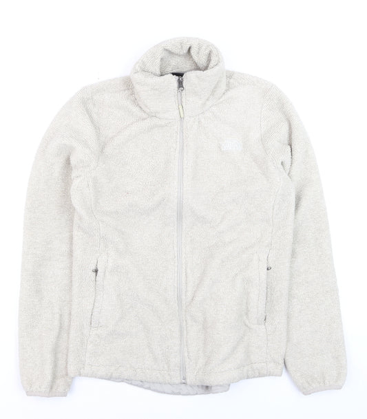 The North Face Womens Beige Full Zip Fleece Hoodie Medium