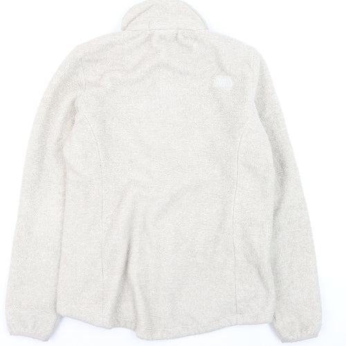 The North Face Womens Beige Full Zip Fleece Hoodie Medium
