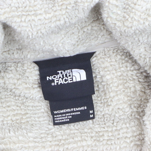 The North Face Womens Beige Full Zip Fleece Hoodie Medium
