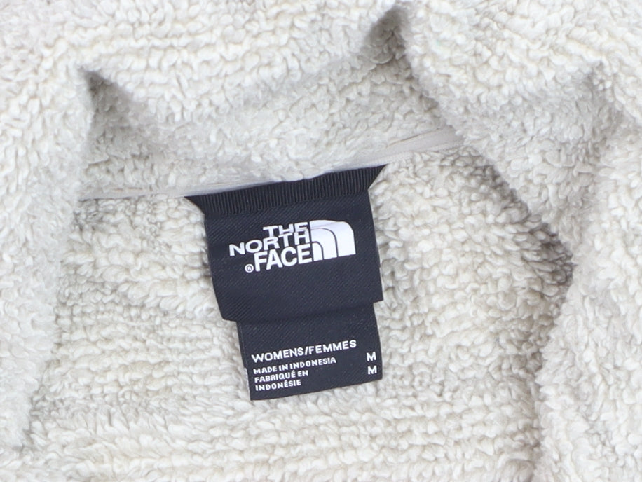 The North Face Womens Beige Full Zip Fleece Hoodie Medium