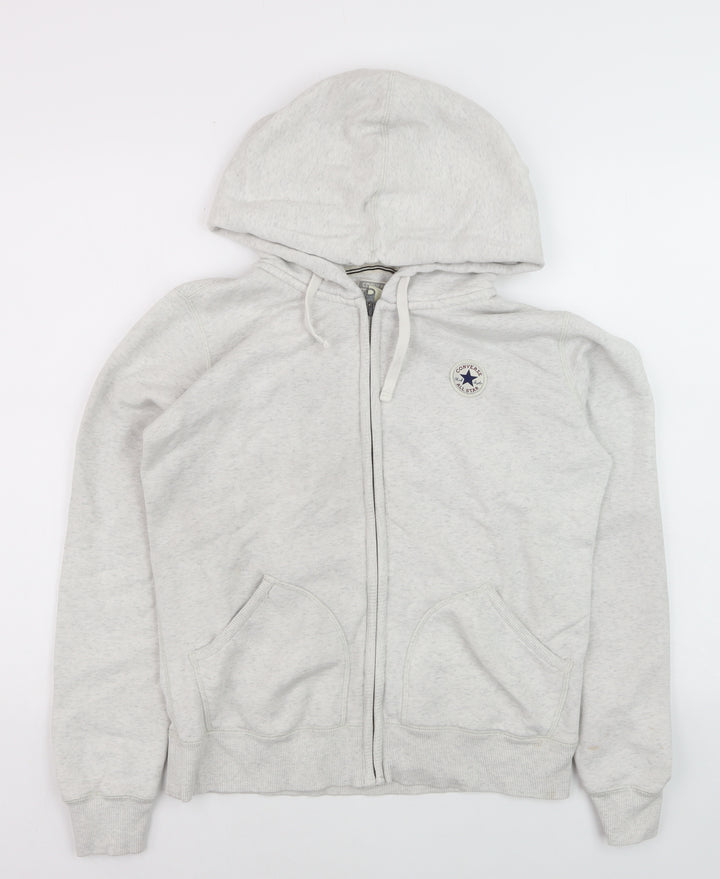Converse Boys Grey Full Zip Hoodie Size M 10-11 Years Cotton Blend