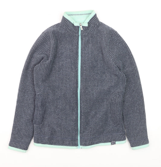 Weird Fish Womens Navy Size 12 Full Zip Fleece Sweatshirt