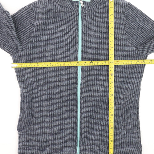 Weird Fish Womens Navy Size 12 Full Zip Fleece Sweatshirt