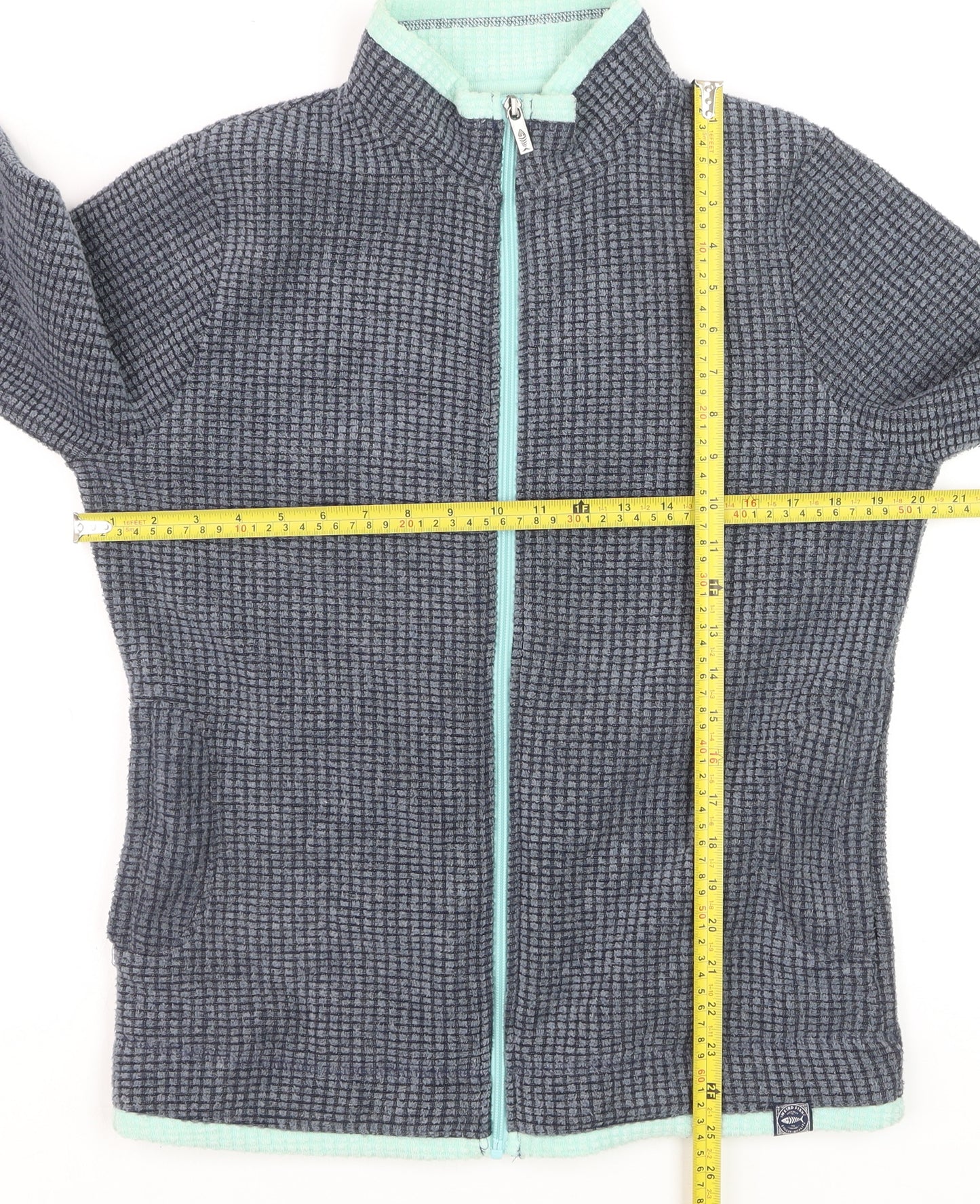 Weird Fish Womens Navy Size 12 Full Zip Fleece Sweatshirt