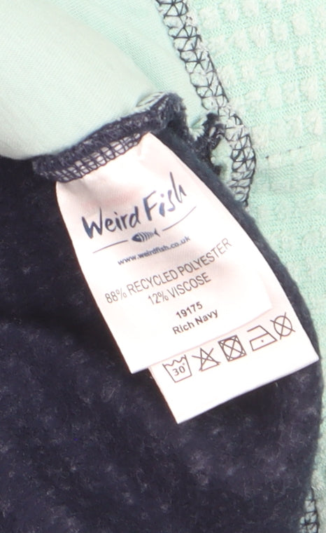 Weird Fish Womens Navy Size 12 Full Zip Fleece Sweatshirt