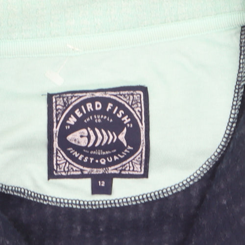 Weird Fish Womens Navy Size 12 Full Zip Fleece Sweatshirt