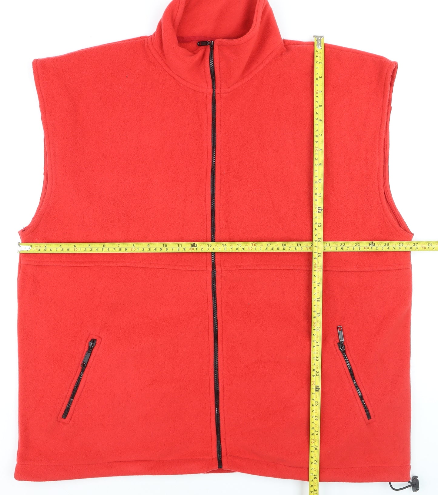 Polarware Men's Red Fleece Waistcoat Bodywarmer XL Outdoor Vest
