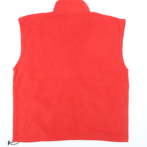 Polarware Men's Red Fleece Waistcoat Bodywarmer XL Outdoor Vest