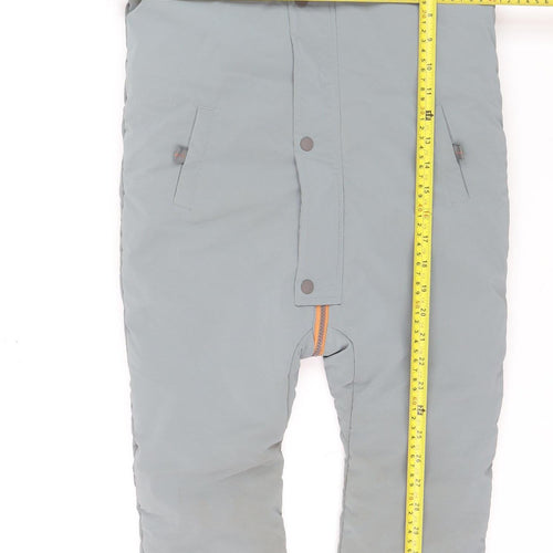 FatFace Boys Grey Waterproof Hooded Snowsuit 5-6 Years Winter Padded Outerwear