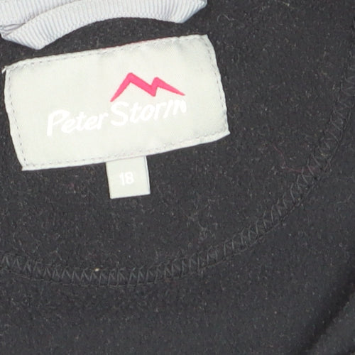 Peter Storm Women's Black 1/2 Zip Fleece Pullover Size 18