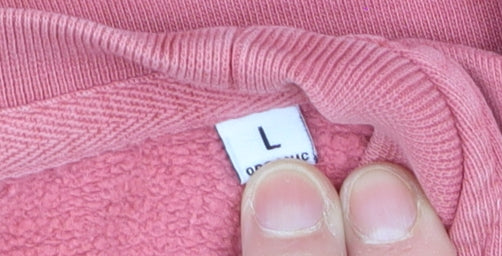 Colorful Standard Women’s Pink Organic Cotton Pullover Sweatshirt L