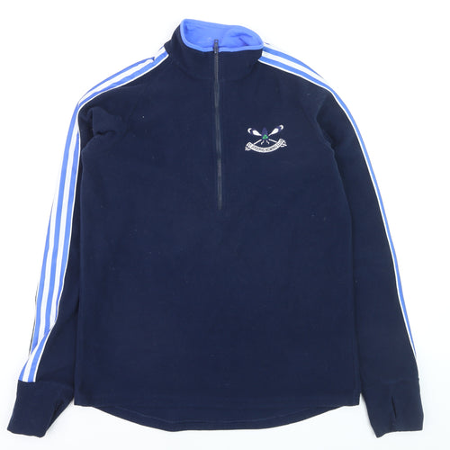 Stitch Men's Blue Fleece Half Zip Rowing Track Jacket Size L