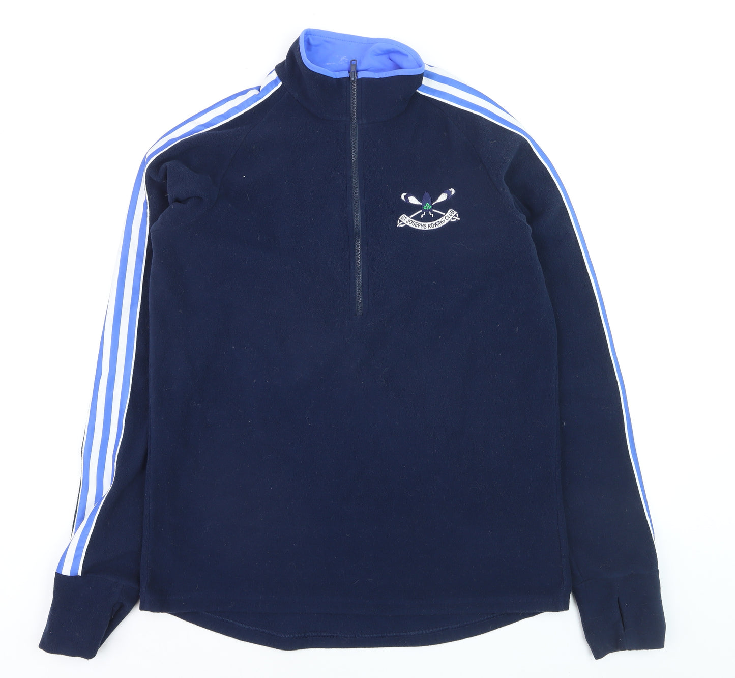 Stitch Men's Blue Fleece Half Zip Rowing Track Jacket Size L