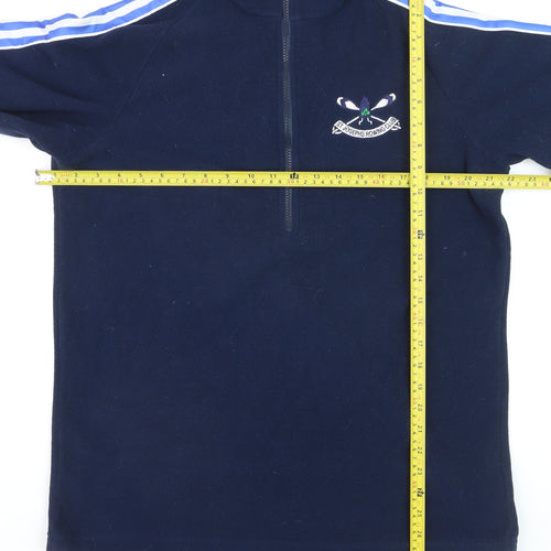 Stitch Men's Blue Fleece Half Zip Rowing Track Jacket Size L
