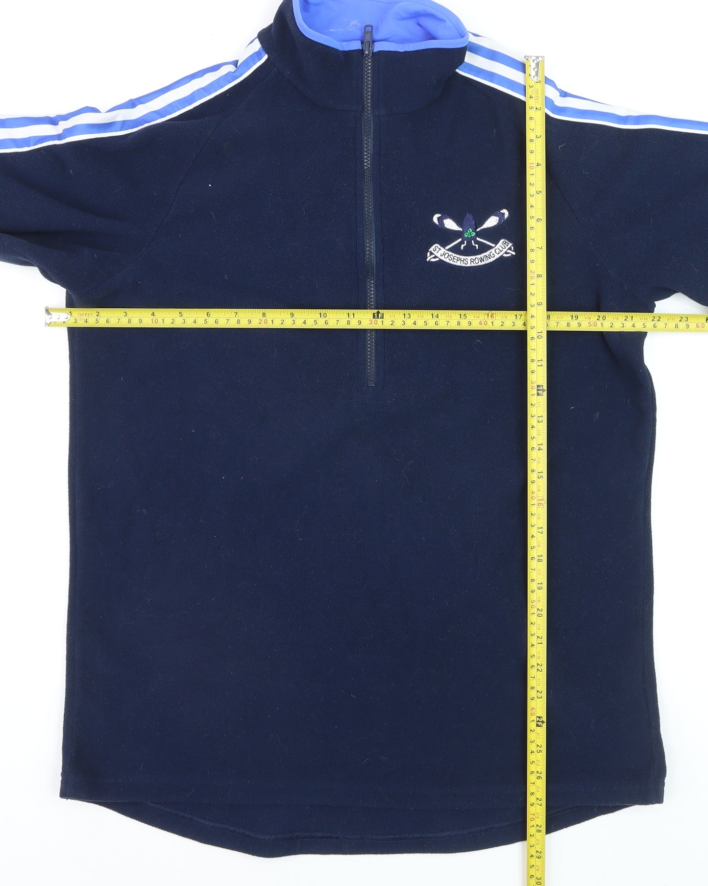 Stitch Men's Blue Fleece Half Zip Rowing Track Jacket Size L