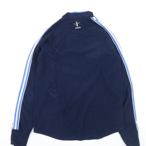 Stitch Men's Blue Fleece Half Zip Rowing Track Jacket Size L
