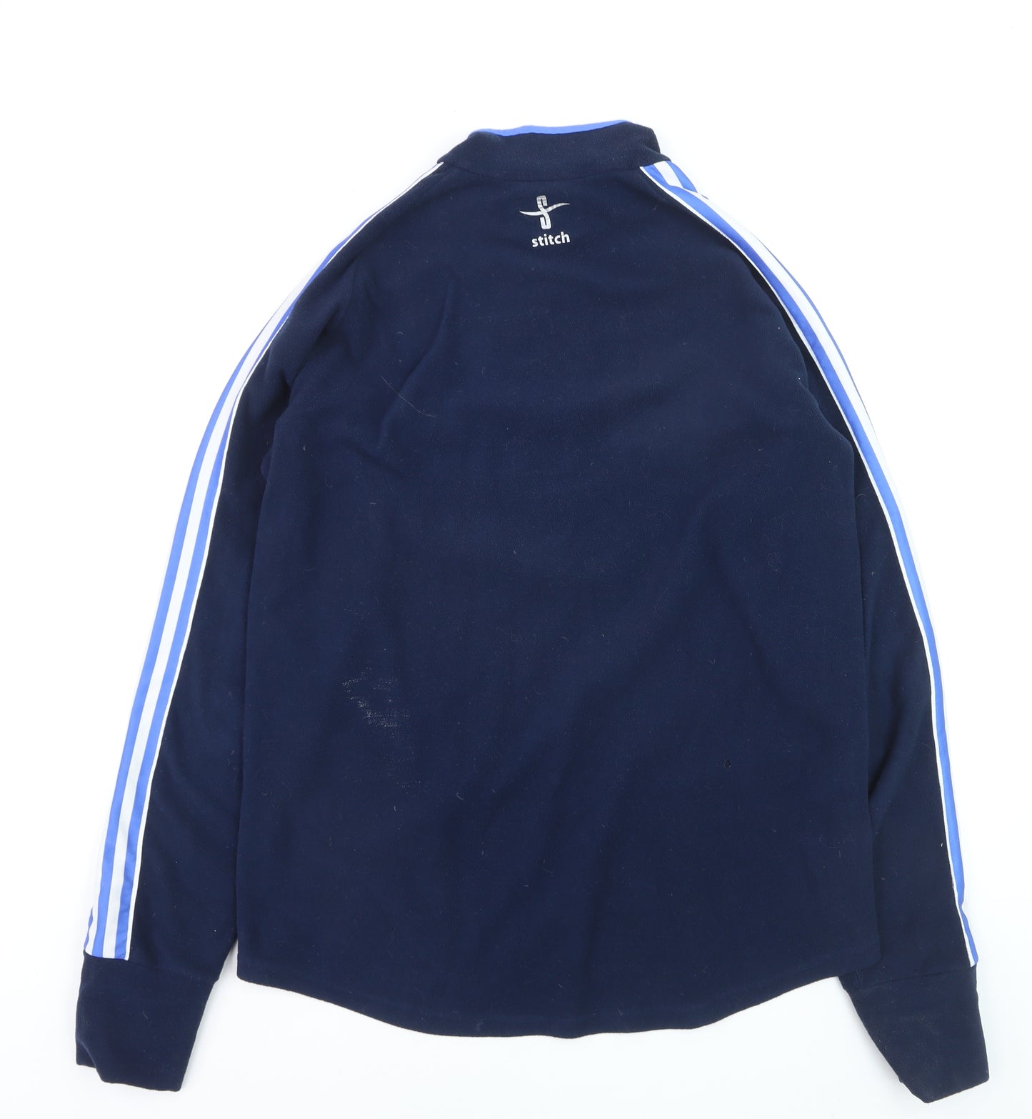 Stitch Men's Blue Fleece Half Zip Rowing Track Jacket Size L