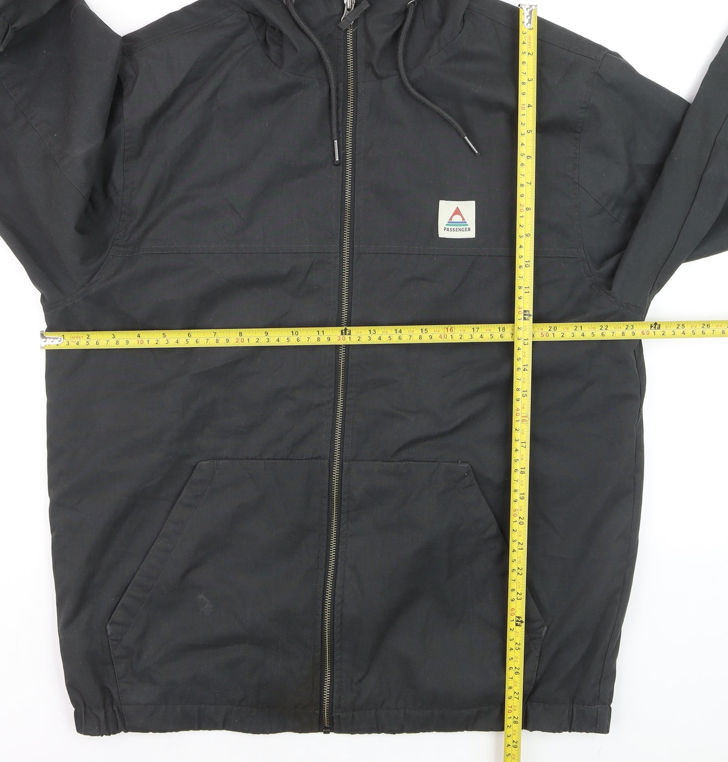 Passenger Men’s Black XL Hooded Windbreaker Jacket