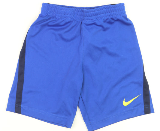 Nike Boys Blue 5-6 Years Athletic Football Shorts 100% Polyester