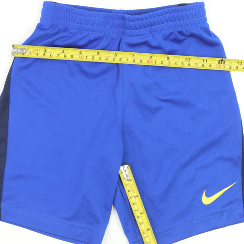 Nike Boys Blue 5-6 Years Athletic Football Shorts 100% Polyester