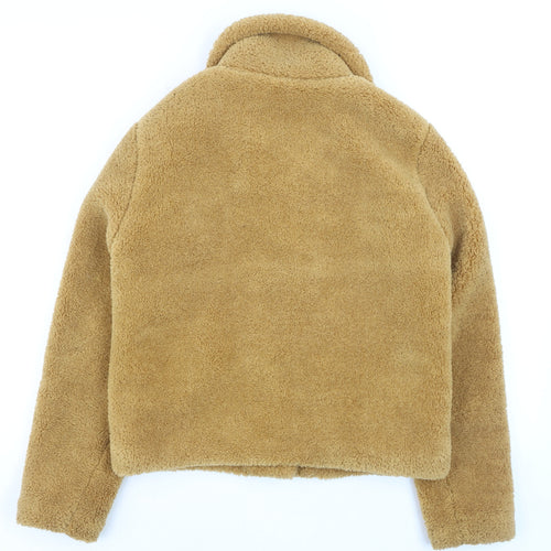 Pimkie Women's Beige Fleece Bomber Jacket Size Small