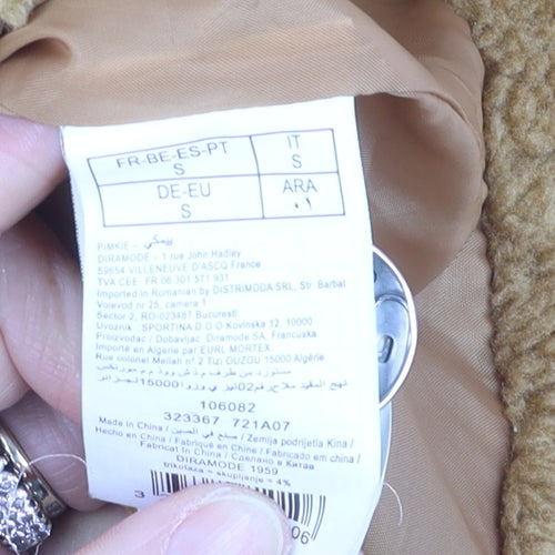 Pimkie Women's Beige Fleece Bomber Jacket Size Small