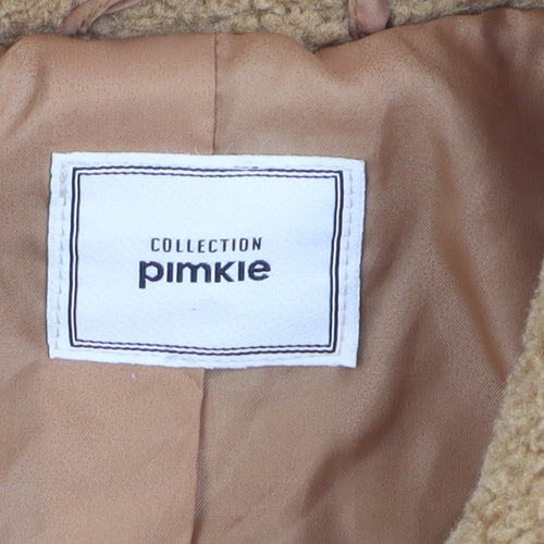 Pimkie Women's Beige Fleece Bomber Jacket Size Small