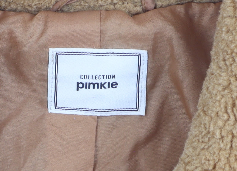 Pimkie Women's Beige Fleece Bomber Jacket Size Small