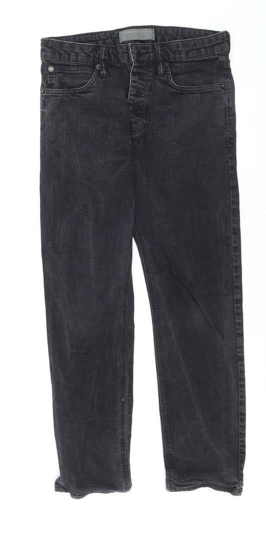 French Connection Womens Black Slim Straight Jeans Size S