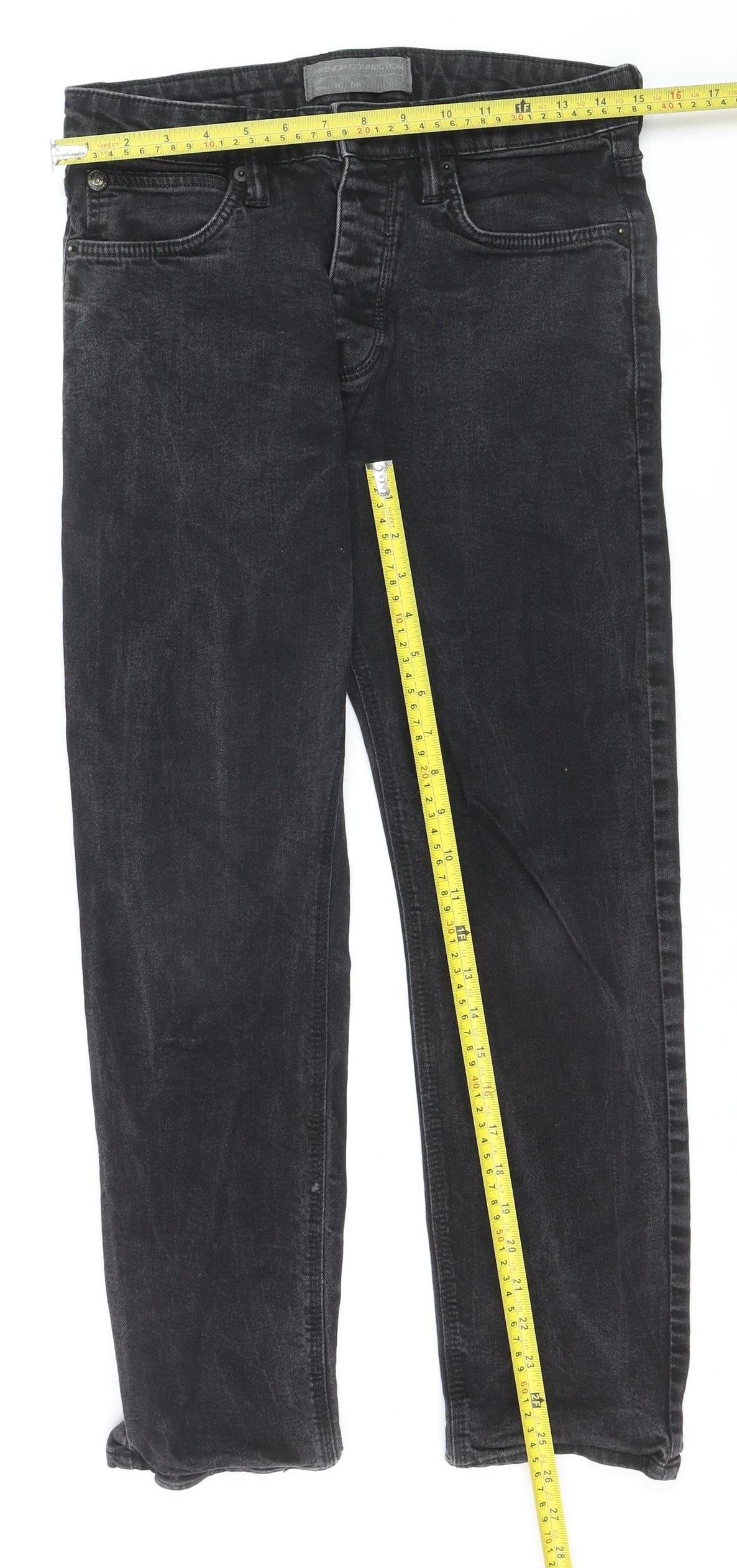 French Connection Womens Black Slim Straight Jeans Size S