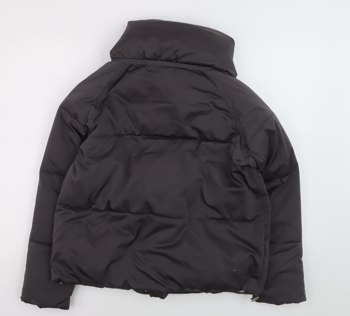 Next Women's Black Size 8 Puffer Jacket with High Collar