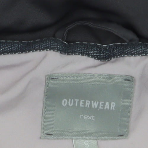 Next Women's Black Size 8 Puffer Jacket with High Collar