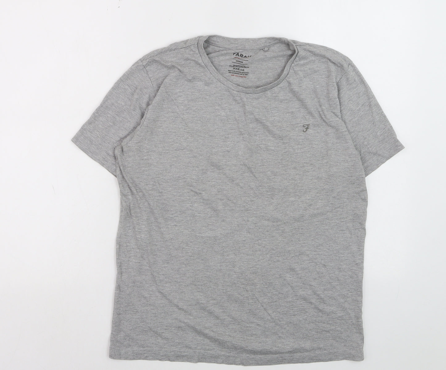 Farah Men’s Grey Crew Neck Short Sleeve T-Shirt Medium