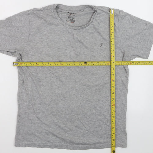 Farah Men’s Grey Crew Neck Short Sleeve T-Shirt Medium