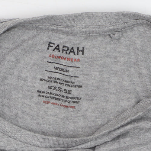 Farah Men’s Grey Crew Neck Short Sleeve T-Shirt Medium