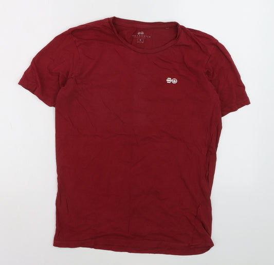 Crosshatch Men's Red Cotton Crew Neck Short Sleeve T-Shirt Size S