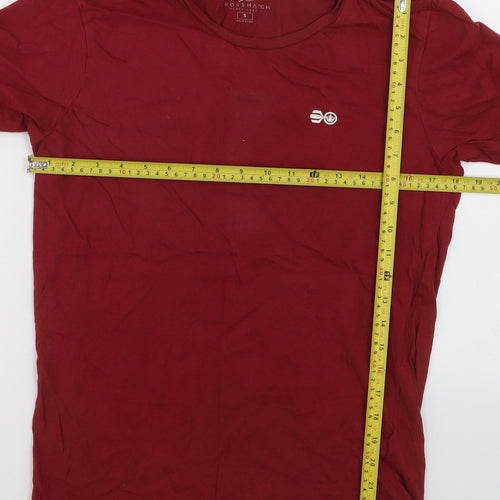 Crosshatch Men's Red Cotton Crew Neck Short Sleeve T-Shirt Size S