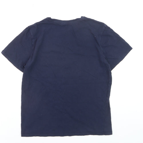 Jack & Jones Men's Navy Blue Crew Neck Cotton T-Shirt Size S