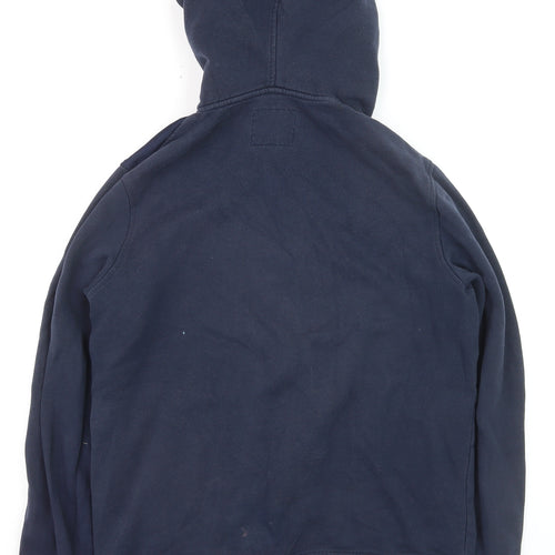 Jack & Jones Men’s Blue Full Zip Hoodie Size M Cotton Blend