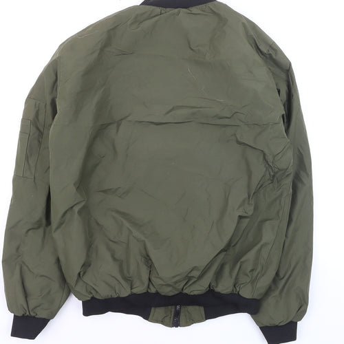 Fluid Men's Green Bomber Jacket Size S Polyester Casual