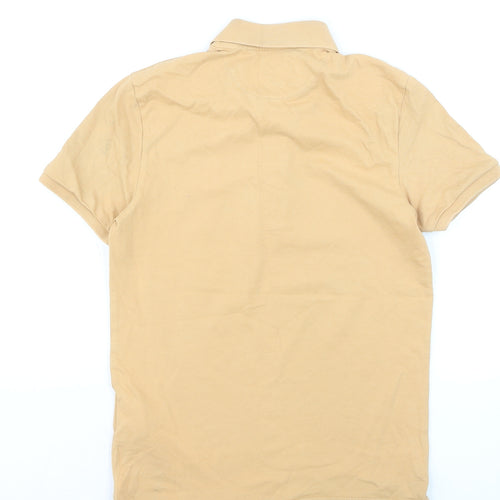 Lyle & Scott Men's Beige Organic Cotton Polo Shirt XS
