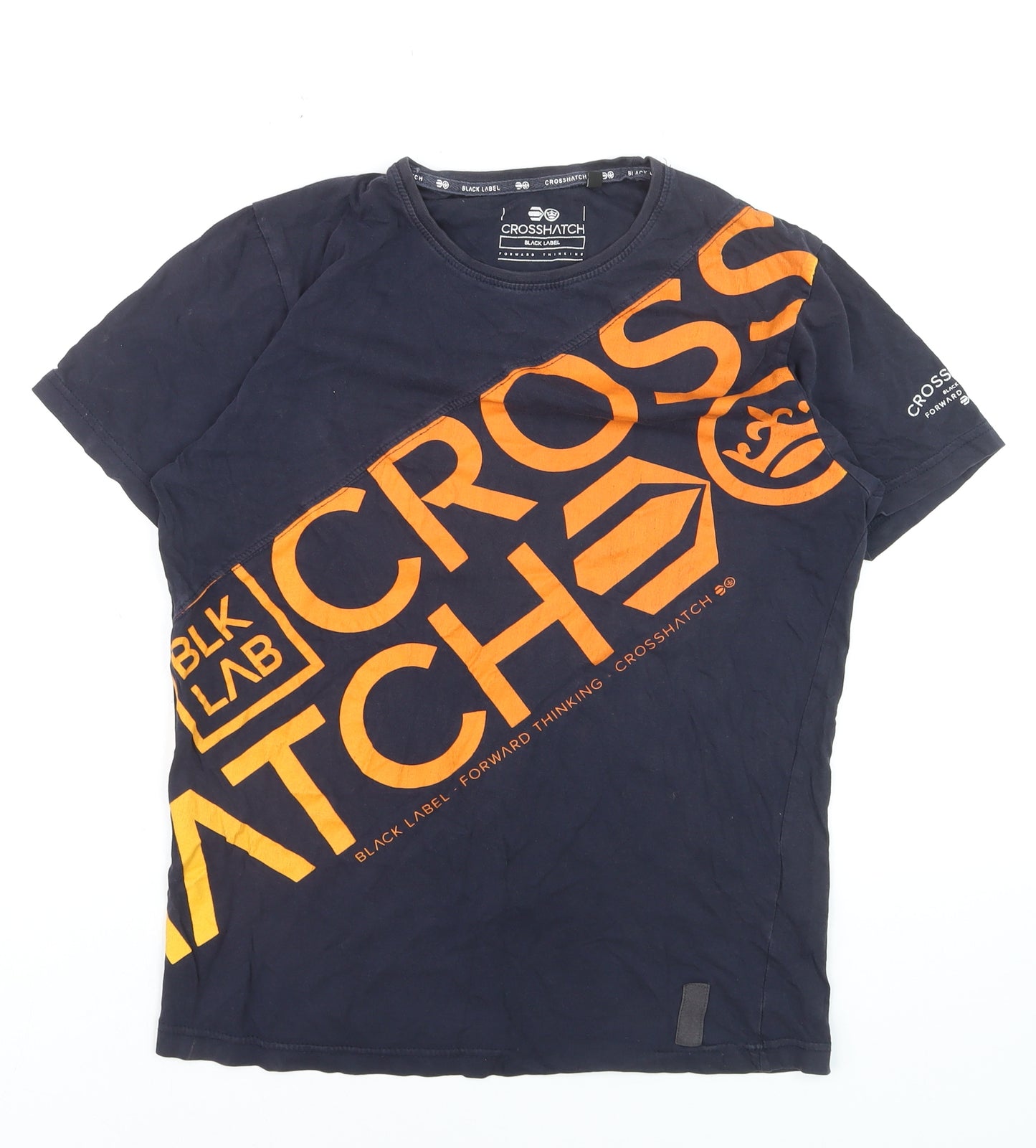 Crosshatch Men's Black Graphic Print T-Shirt Size S
